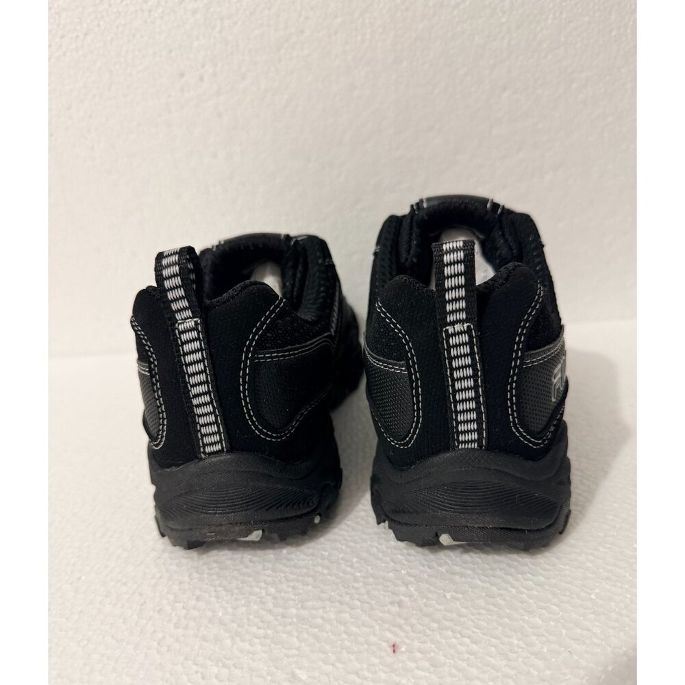 Fila Kids Trail Running Shoes Black Size 4.5 US Lace-Up Mesh Breathable Design D - Picture 4 of 12